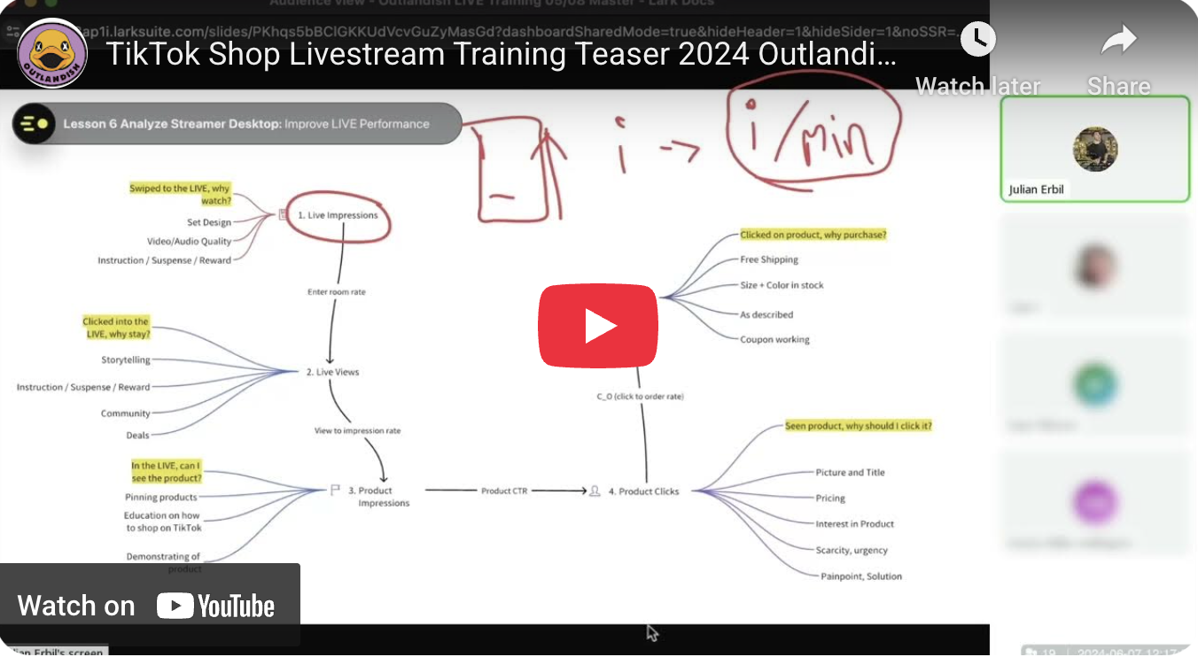 Livestream training clip preview